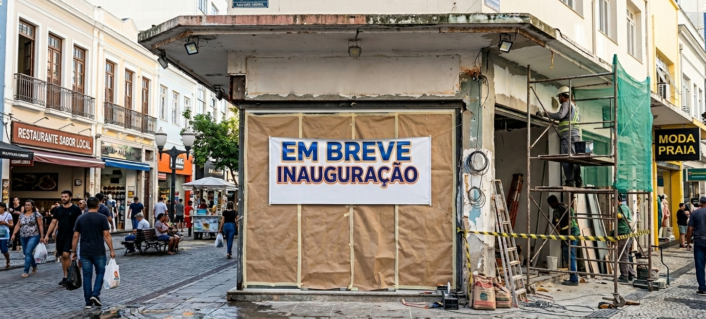 Obra em shopping